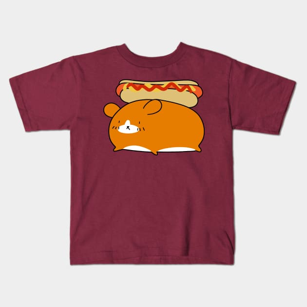 Hotdog Hamster Kids T-Shirt by saradaboru